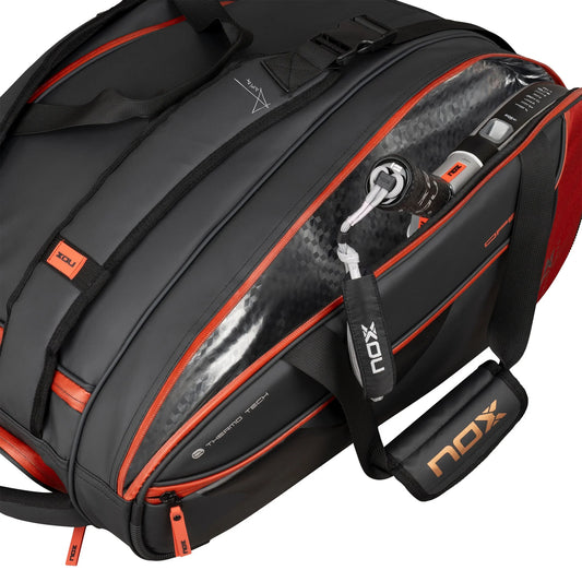 NOX - Portaracchette LUXURY OPEN SERIES nero/rosso
