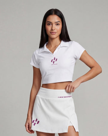 HIROSTAR - Polo Tecnica da Donna - Bianco
